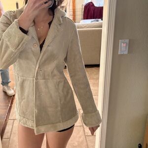 Y2K vintage Louise Paris Tan and cream faux fur jacket